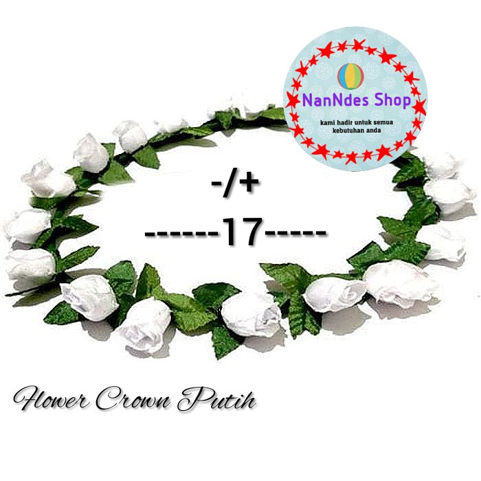 Mahkota Bunga Putih - Flower Crown Bridal Shower - Bando Bunga Putih