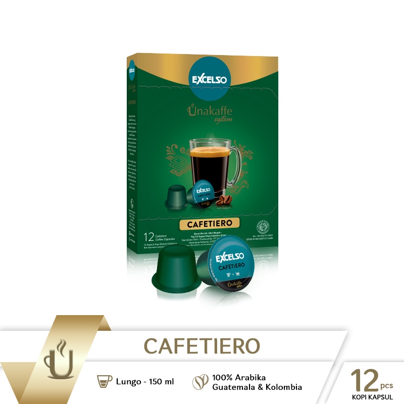 

Unakaffe System Coffee Capsule - Kopi Kapsul Excelso Unakaffe Cafetiero Box