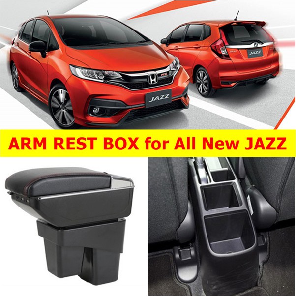 Armrest Box Kotak Alas Lengan HONDA All New JAZZ 2 lapis 7 Port USB Charger