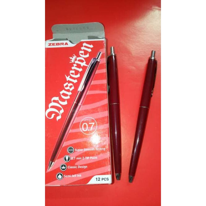 

pulpen zebra masterpen tinta hitam