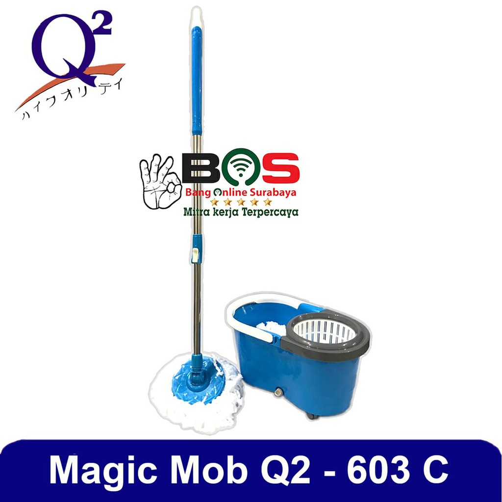 Spin Mop Q2 Magic Mop Q2 Alat Pel Q2-603C Q2 603C Q2603C Alat Pel Putar