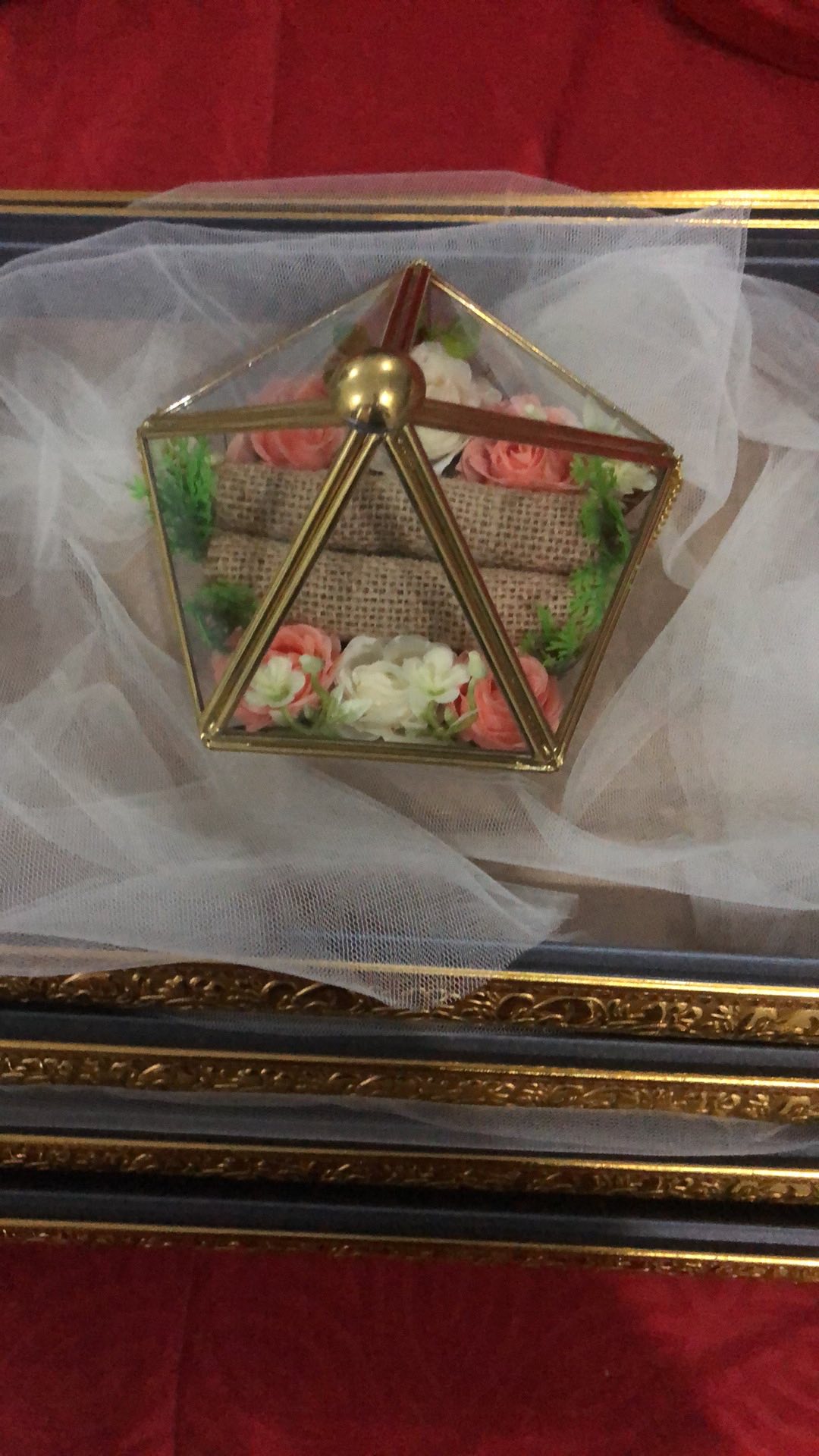 Ring Bearer Tempat Cincin Kaca Terarium