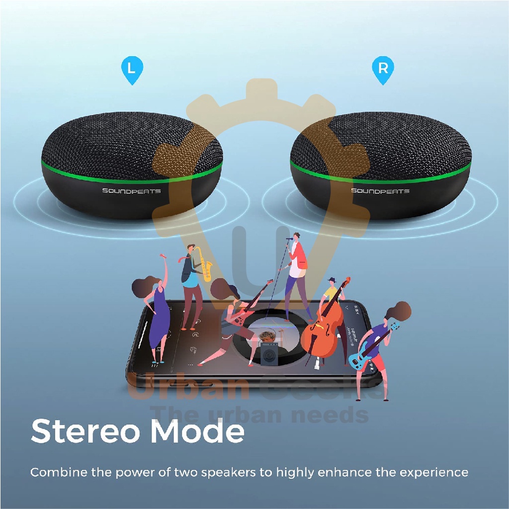 Bluetooth Speaker V5.0 RGB 360 HD Surround Stereo Sound SoundPEATS Halo