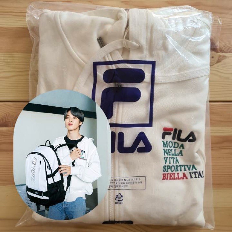 READY STOCK OFFICIAL BTS JIMIN HOODIE FILA NEW BEGINNING