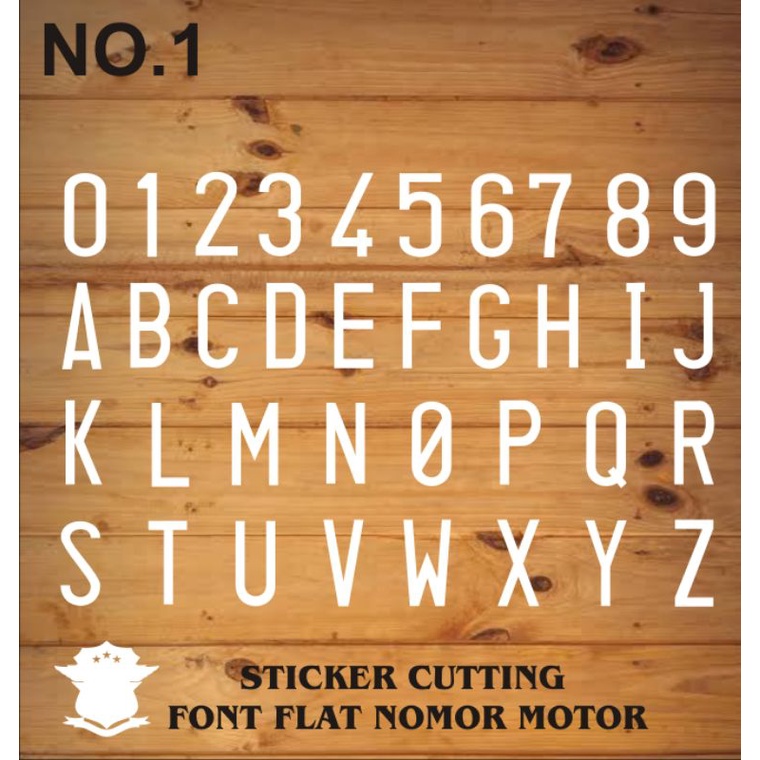 stiker cutting sticker variasi font plat motor