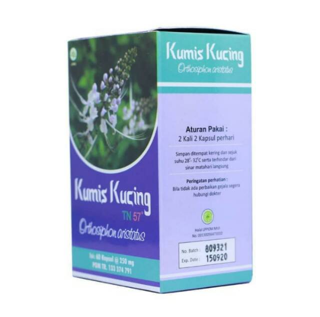 Kumis Kucing TN 57 Isi 60 Kapsul  Herbal Pelancar BAK Luruhkan Bayu Ginjal dll