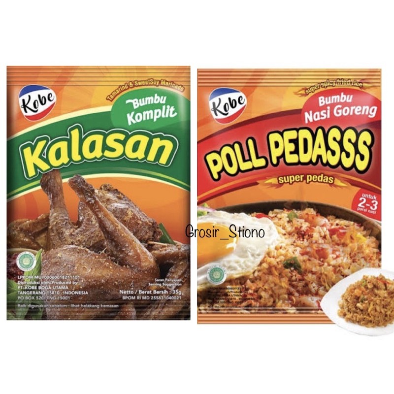 

Bumbu Kalasan Kobe 35G/Bumbu Kalasan Sachet/Bumbu Ayam/Bumbu Kobe Nasi Goreng/Nasi Goreng Poll Pedas
