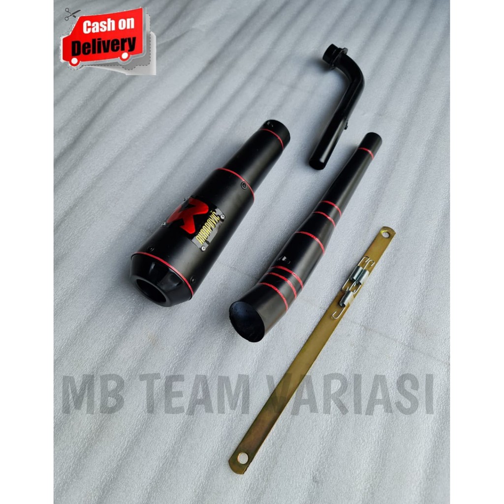 TERBARU knalpot racing jupiter z akrapovic gp lorenzo lis merah