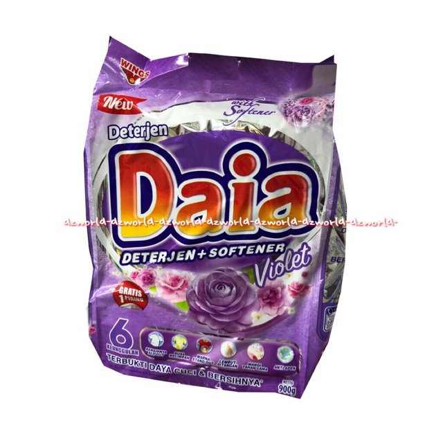 Daia Detergen Softener Violet 800gr Detergen Bubuk Deterjen Sabun Cuci Pakaian Baju Daiya