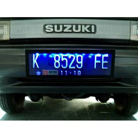 tempat Dudukan Plat No Mobil Dengan Lampu LED universal brio,jezz,avanza,rush LED Putih - Merah Rem