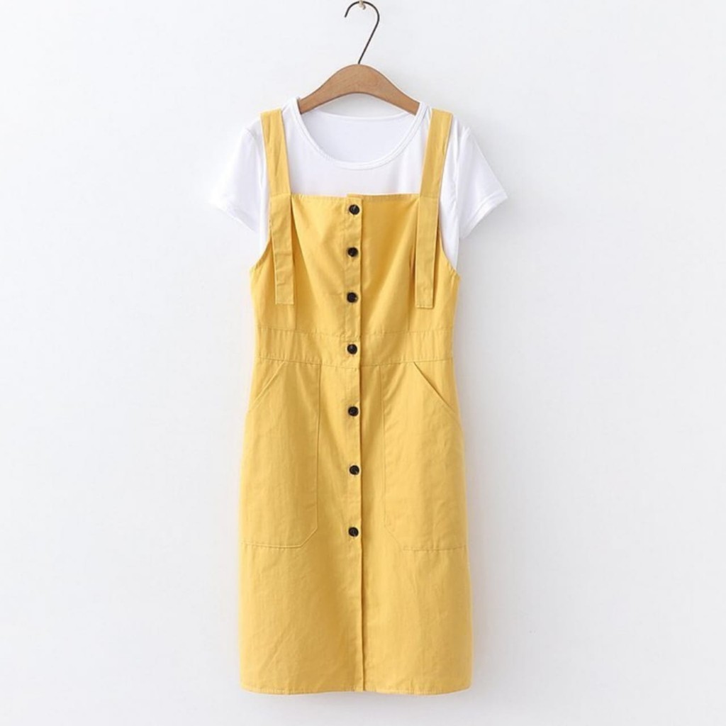 COD ⭐️ OVERALL JESSLYN REMAJA WANITA PREMIUM KEKINIAN FIT L ⭐️⭐️ JESSELYN OVERALL KOREAN STYLE MUSLIM TERMURAH-Mustard