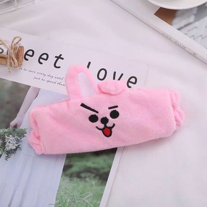 KPOP BTS BT21 Bandana Pembersih Kosmetik /Headband Make up Penutup Mata Tidur