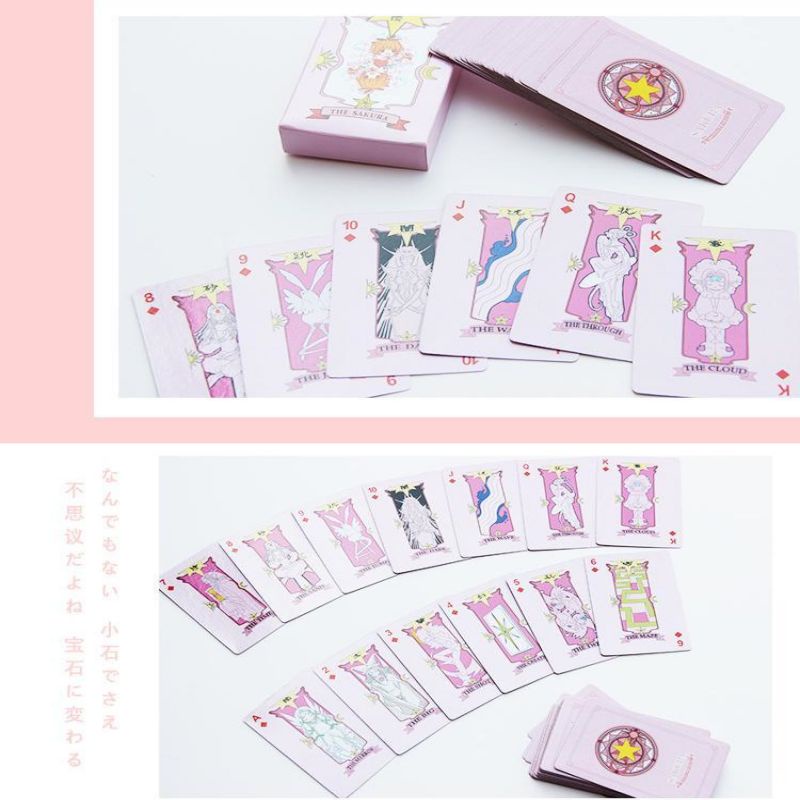 CSRM Kartu Remi Cardcaptor Sakura Anime Poker Cardcaptor Sakura Cards Premium Permainan Papan 54 Sheets