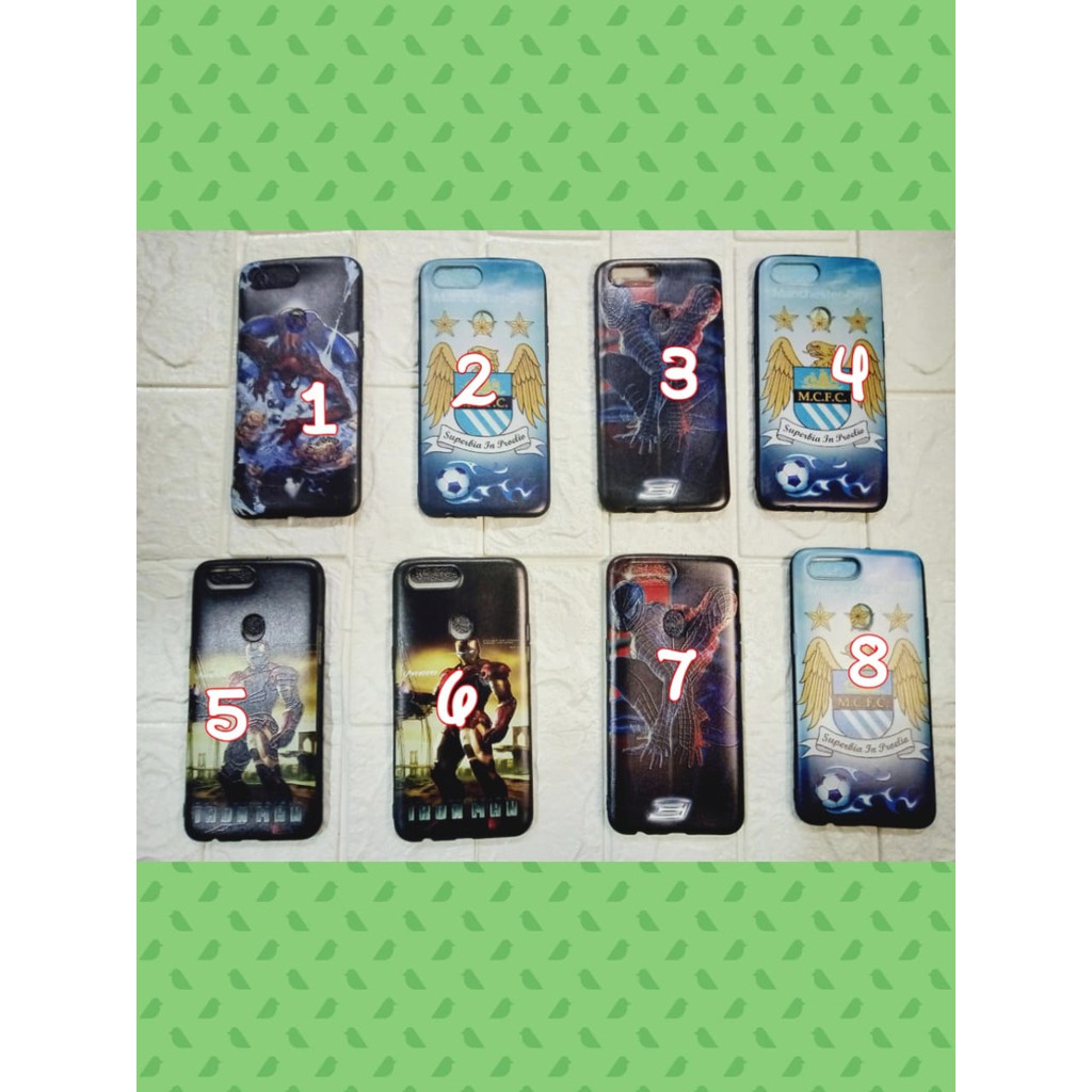 Case OPPO R11 S motif kartun  Robot, Spiderman,  Iron Man, Bola Superbia