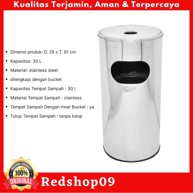 ACE - Krisbow 30 Ltr Tempat Sampah Stainless/tempat sampah
