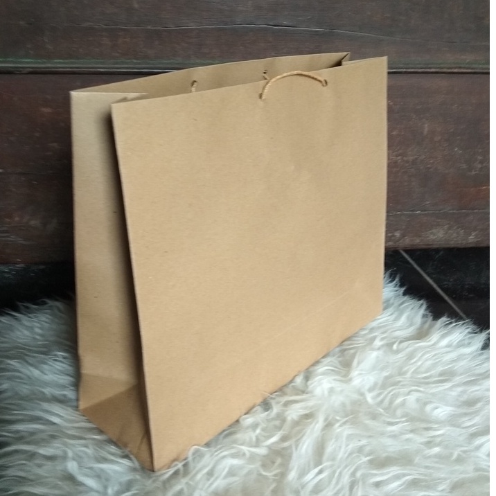 

paperbag tas kertas POLOS landscape BUTIK 30x10x25 cm