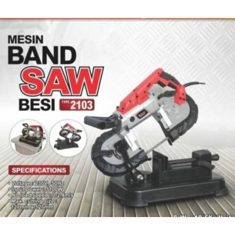 mesin bandsaw aldo untuk metal mesin gergaji besi portable