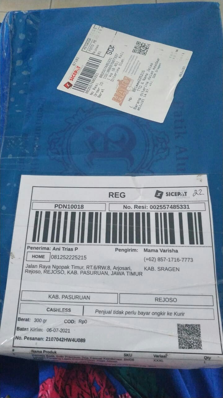 Kemeja Batik Solo Premium Pria Casual Kombinasi Lengan Panjang Lapis Furing Katun Jogja Alisan Bm08