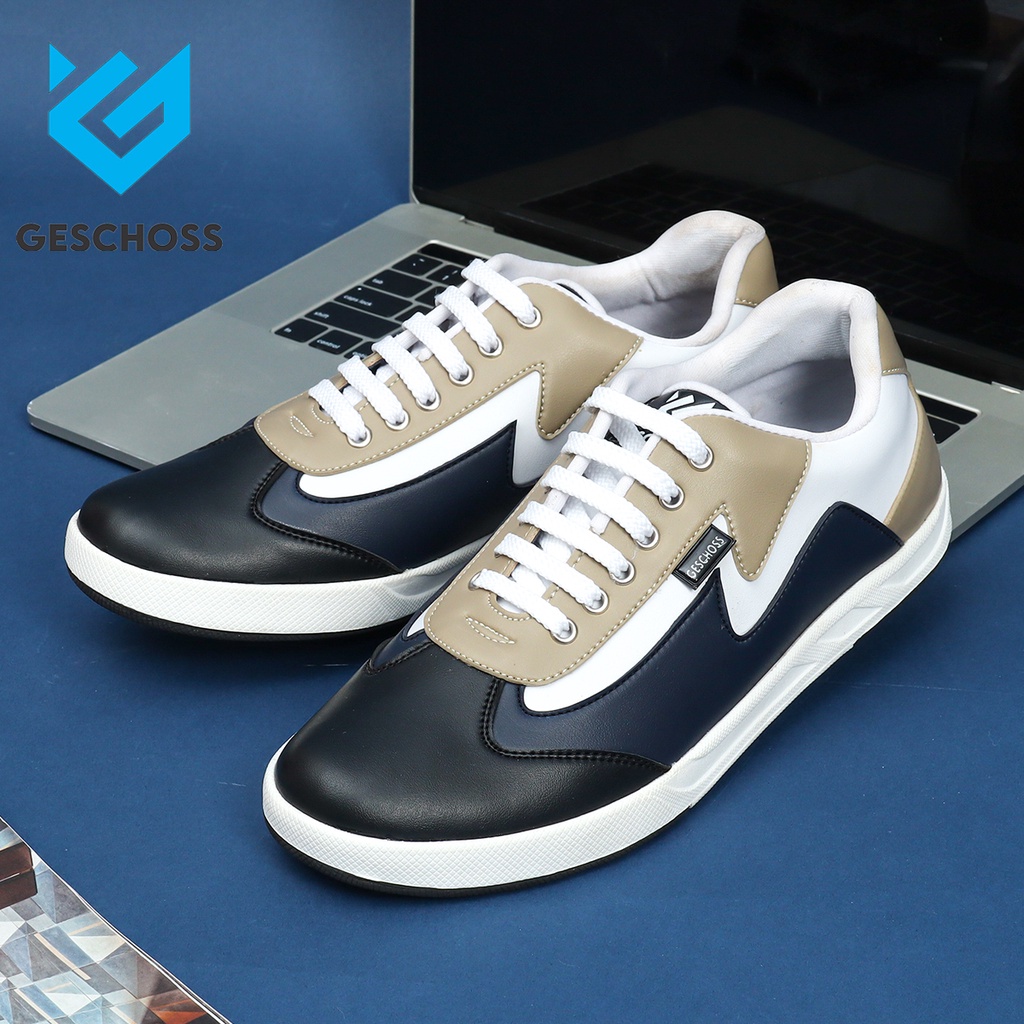 NEW ARRIVAL GS - 7801 GESCHOSS | Sneakers Sepatu Tali Pria BROWN Sepatu Lokal Sepatu Santai 39-43 Sneakers Terbaru