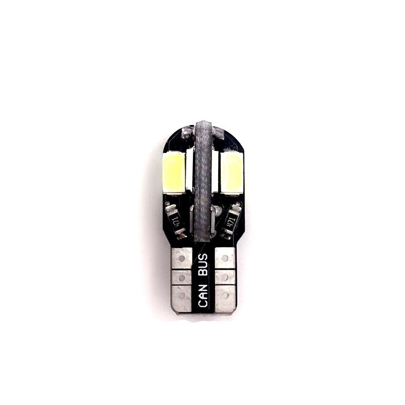 1 pc Lampu LED T10 8SMD W5W 194 5630 untuk Membaca