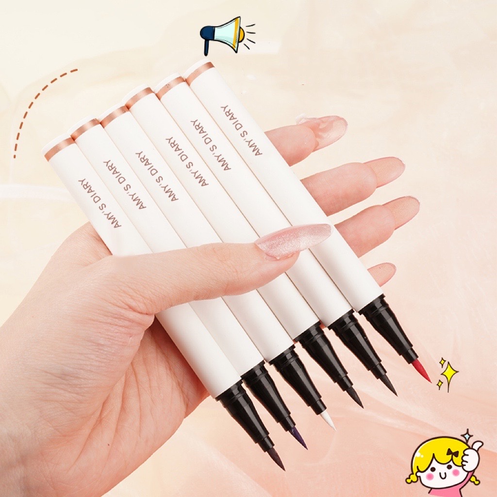 Eyeliner Cair Amy's Diary Waterproof  Rose Roll Black High Class Long lasting Quick-set Formula Ultra soft Felt Tip Up to 12H Long-wear 100% ORIGINAL