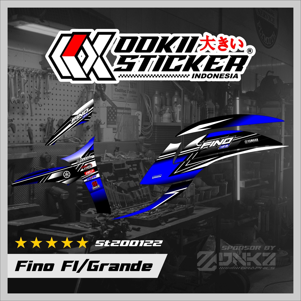 Stiker Fino FI Grande 125 Decal Stripping Fino FI Grande 125 Premium ST200122 OOKII
