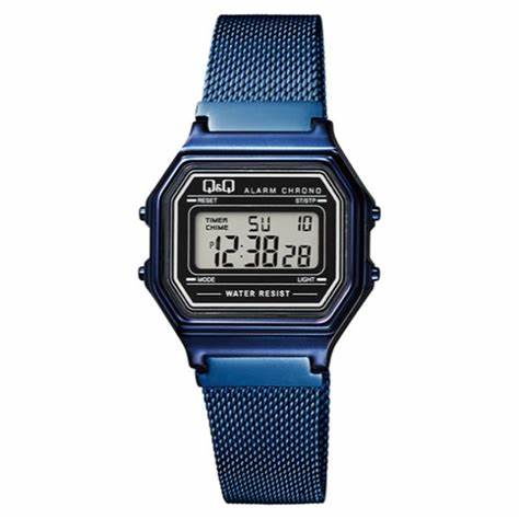 Jam Tangan Wanita Stylist Casual Business Rantai Stainless Steel Digital Original Q&amp;Q QnQ QQ M173 M173J Series