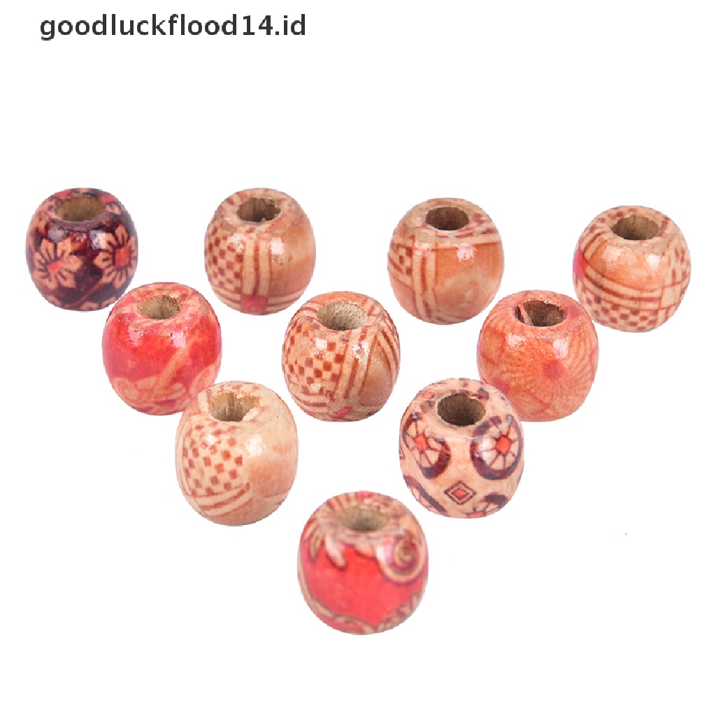 [OOID] 50pcs Dreadlock Beads Wooden Hair Braiding Tube Rings Extension Accessories ID