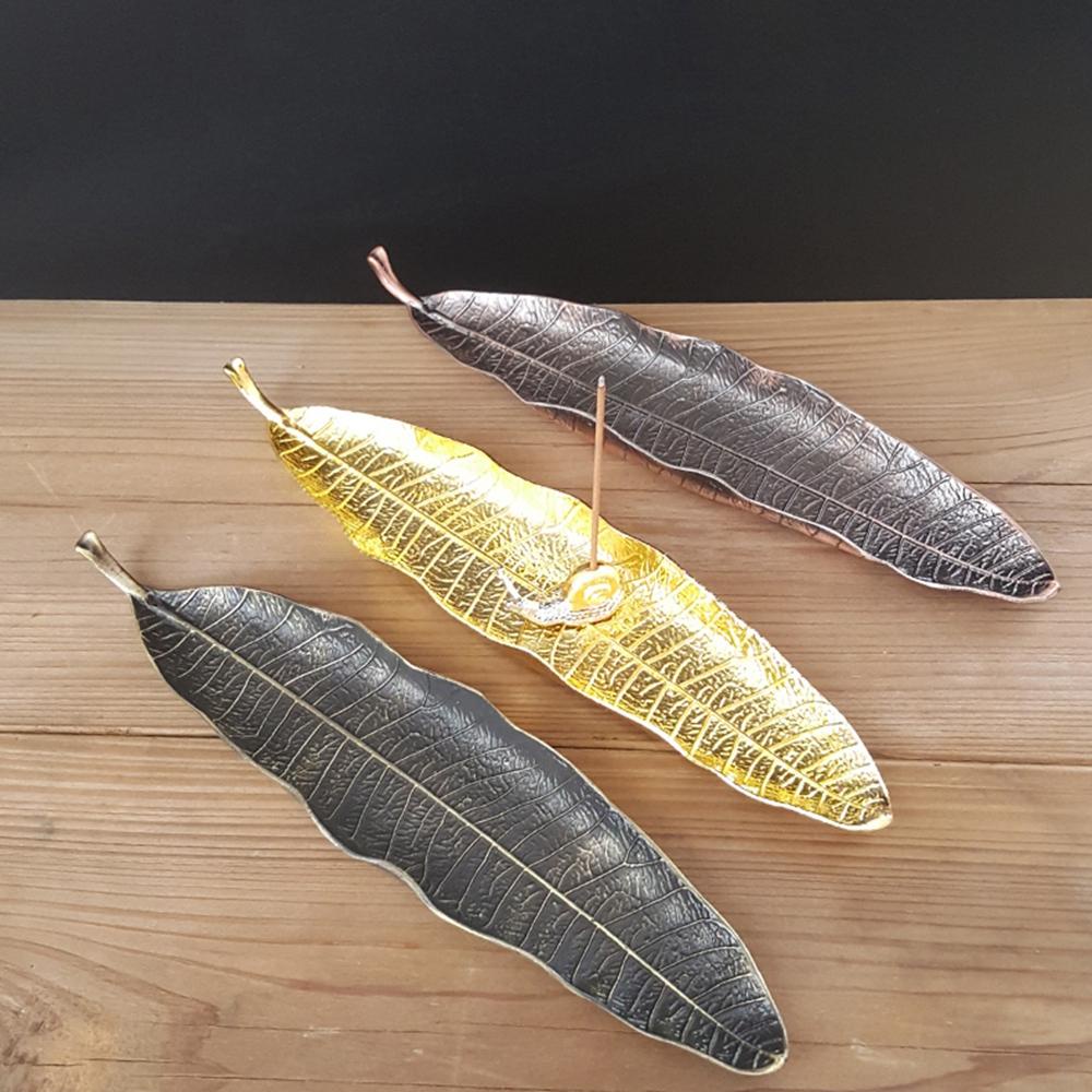 [Elegan] Set Tempat Dupa Zinc Alloy Daun Hadiah Ash Catcher Keong Budha Perlengkapan Pedupaan