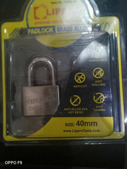 LIPPRO-Gembok 40mm leher Pendek High Security