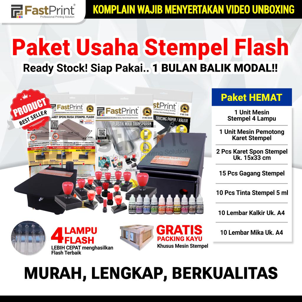 Paket Hemat Mesin Stempel 4 Lampu Lengkap