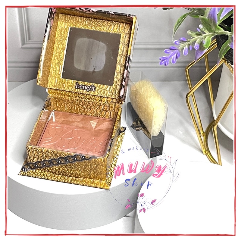 Benefit Rockateur Rose Gold Blush On Make Up / Blusher Powder real size