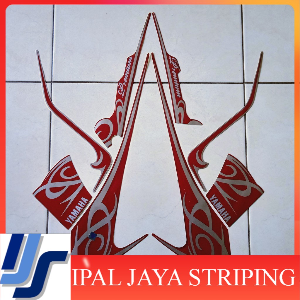 stiker striping motor fino premium 2016 merah