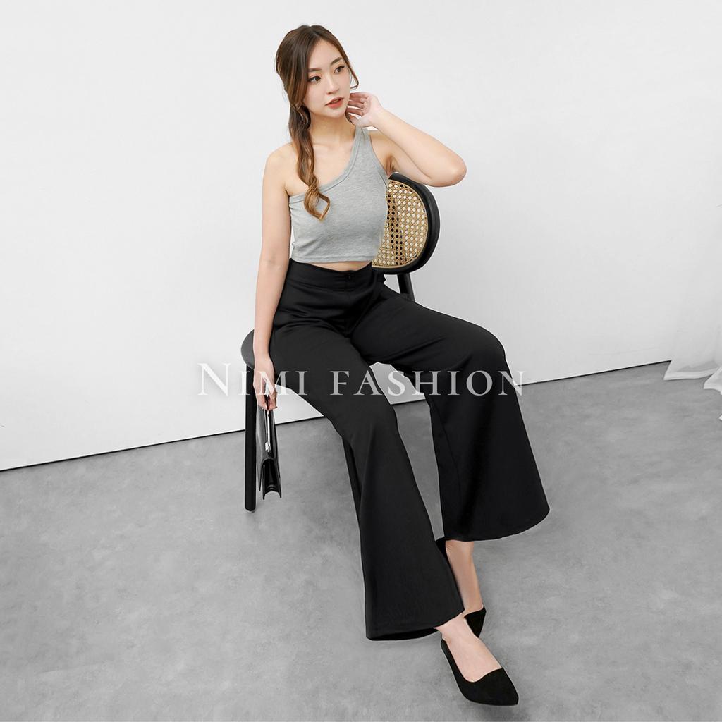 NIMI - Celana Scuba HighWaist Culottes Pants Celana Kulot Wanita