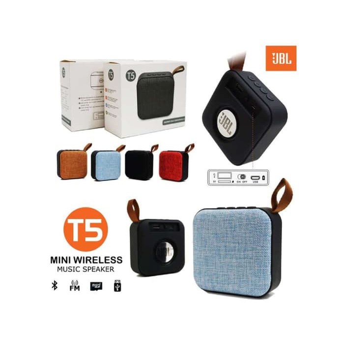 SPEAKER JBL T5 WIRELESS PORTABLE BLUETOOTH USB AUX SD CARD