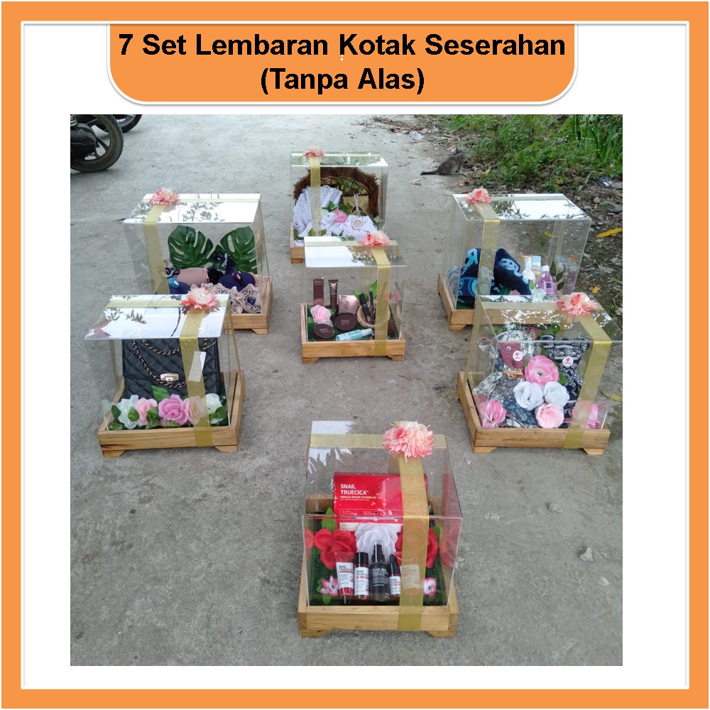 Akrilk Kotak Seserahan isi 7 (Lembaran)