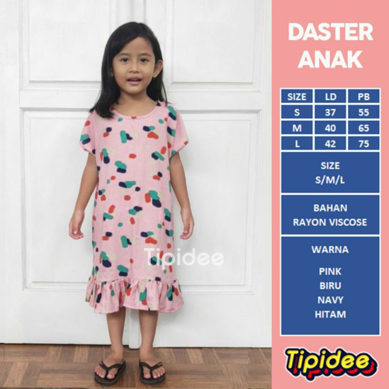 TIPIDEE - Daster Anak Perempuan / Home Dress Anak Perempuan 2-8 Tahun