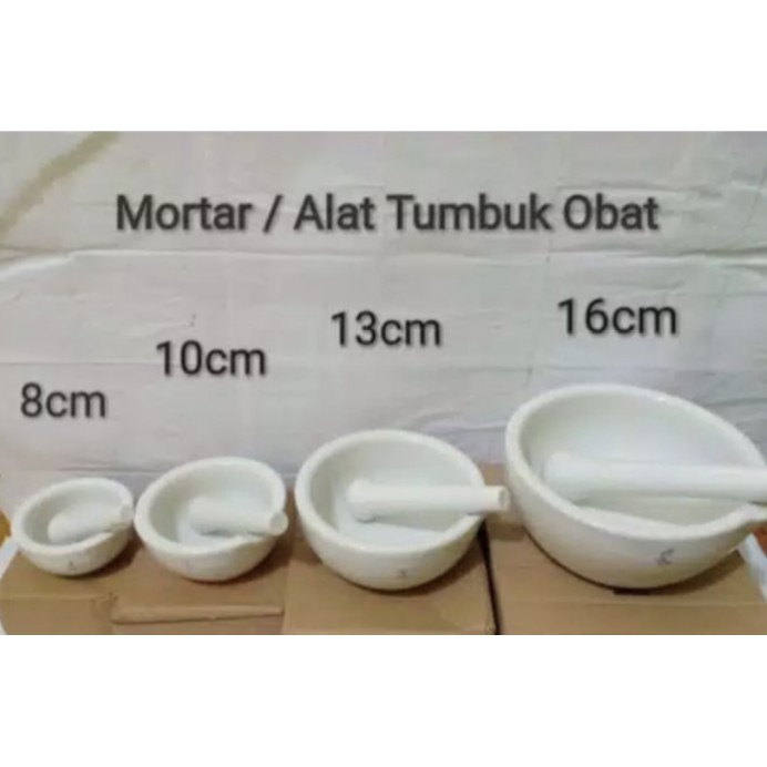 Mortar Stamper Alat Penumbuk Atau Penggerus Obat Mortir Ukuran 16 Cm Diameter Mortar