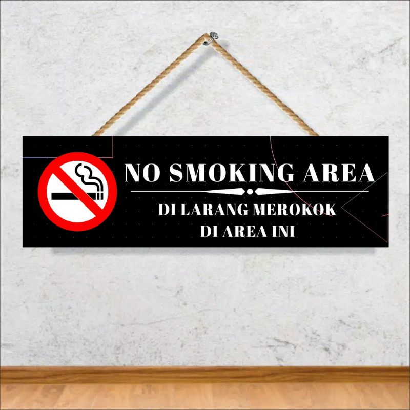 Hiasan Dinding Gantung Dilarang Merokok No Smoking Dekorasi Pajangan Rumah