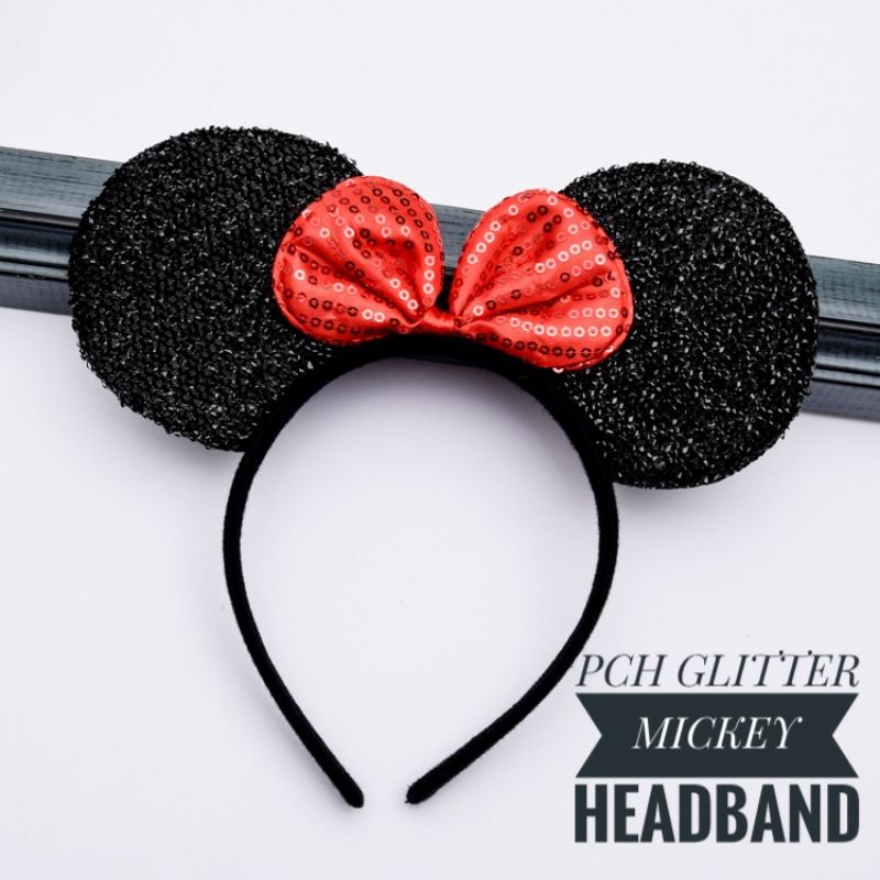 BANDO MICKEY MOUSE JUMBO / BANDO MIKI / BANDO MICKEY GLITTER / MICKEY MOUSE HEADBAND BANDO ANAK AKSESORIS RAMBUT