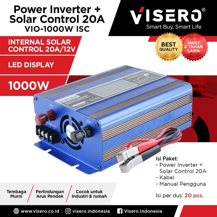 Power Inverter Visero + Solar Control 20A 1000W (VIO-1000W ISC)