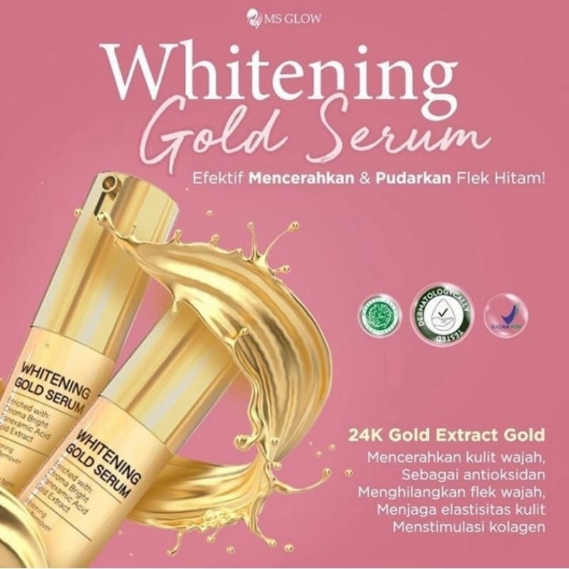 gold serum ms glow 100% original bpom halal