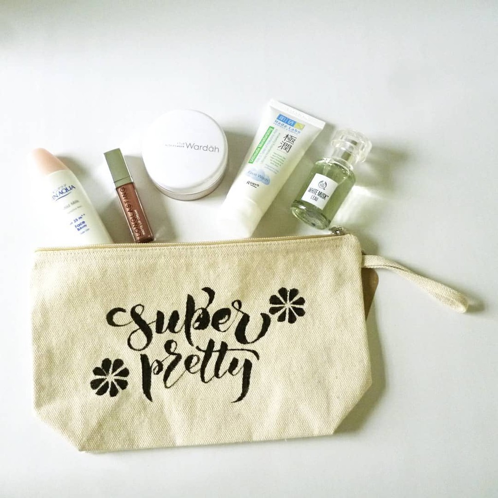 

pouch kanvas pensil case tempat pensil kanvas pouch kosmetik