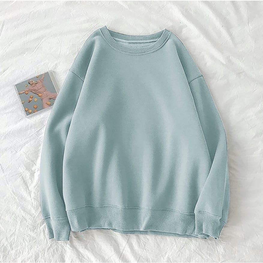 BEFAST - ZEC OOTD Sweater OLIVE / FLSW XXL Basic Sweater Fleece Oversize / Pakaian Wanita / Sweater Oversize / Fashion Wanita Santai / Sweater Polos / Keluaran Terbaru / OOTD Wania ALa Korean Style