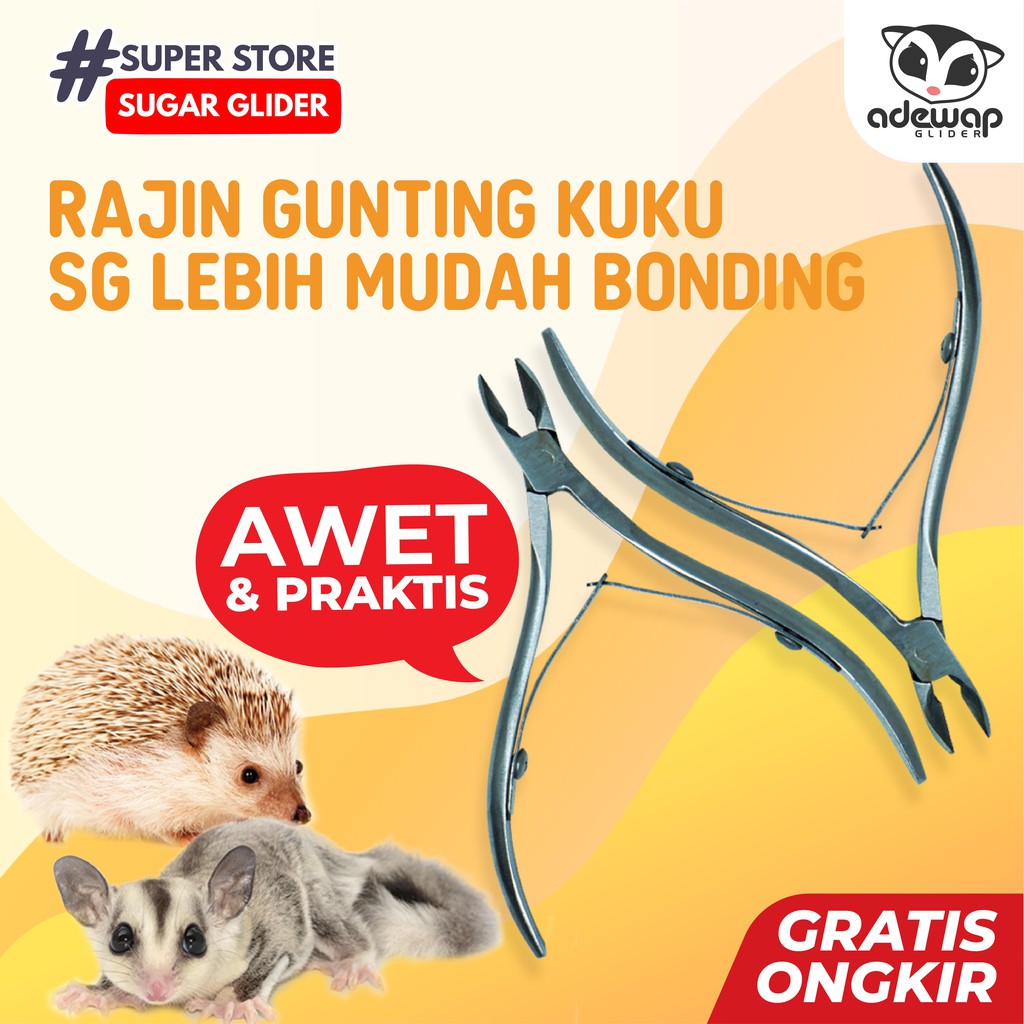 ADEWAP GLIDER Gunting Kuku Besi Nail Trimmer Clipers Sugar Glider