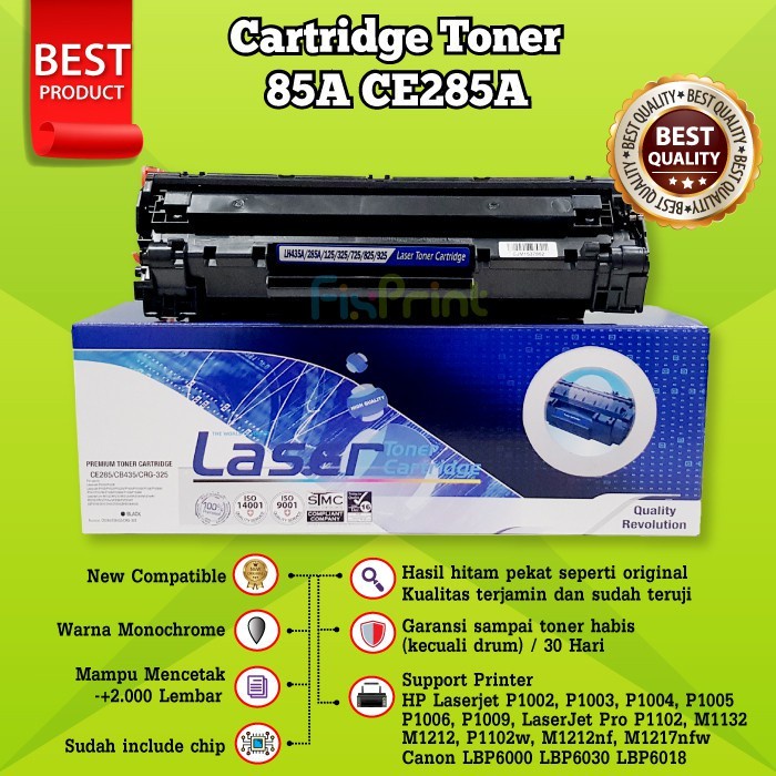 Toner 85A Compatible Monocrhome hitam Laserjet XP P1102 CE285A