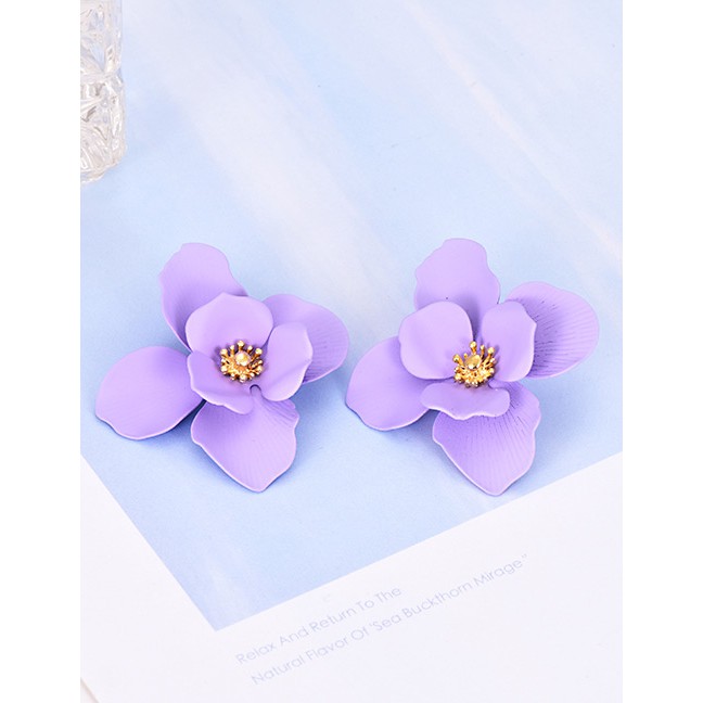 LRC Anting Tusuk Fashion Alloy Flower Earrings F4102X