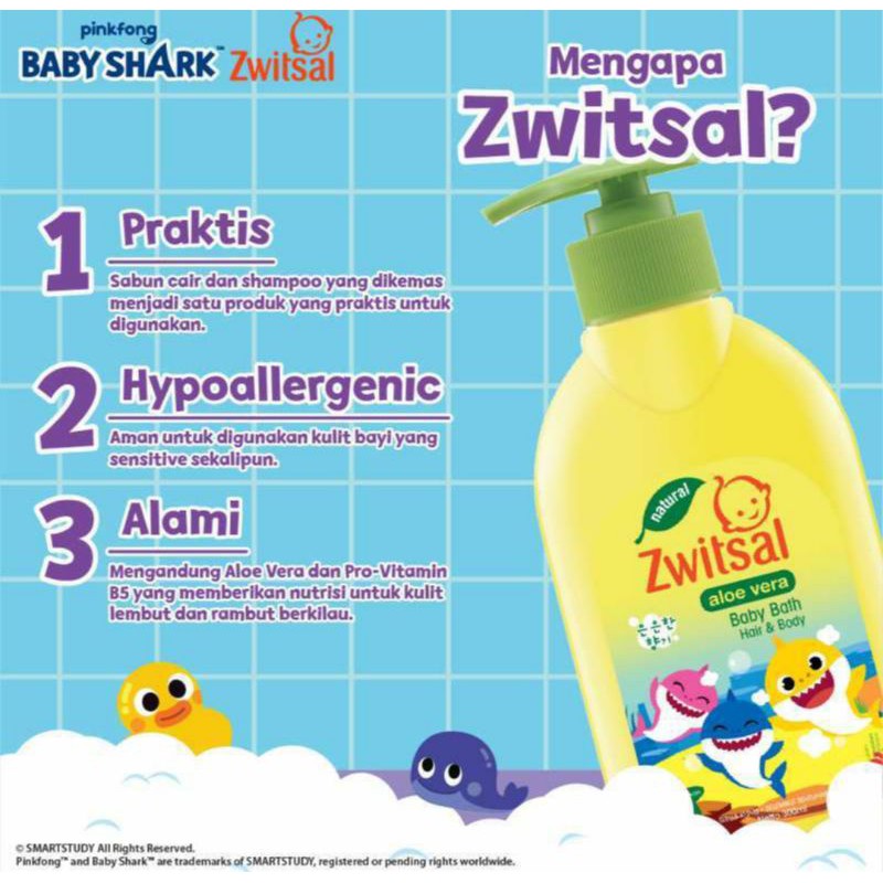 Zwitsal Baby Hair and Body 2in1 Limited Pump 300ml / Refill 450ml