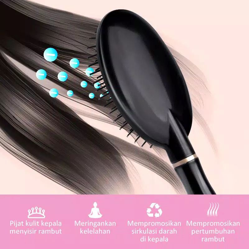 Sisir Rambut Premium Lembut Pijat Anti Statis / kusut Dengan Bantalan Udara