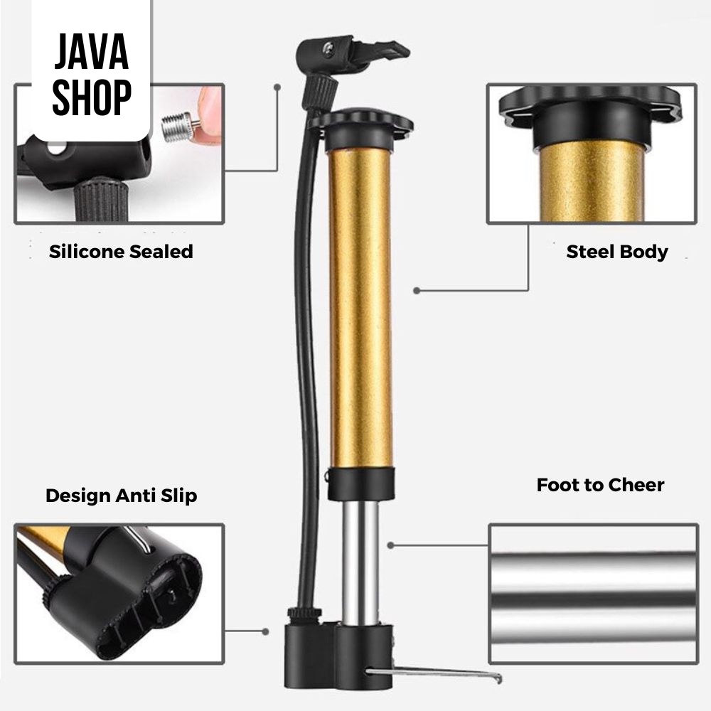 JAVASHOP Pompa Angin Ban Sepeda Mini Portable